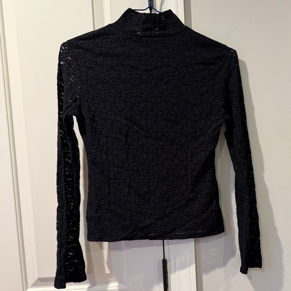 Tribeca Black Lace Long Sleeved Blouse